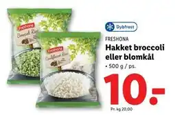 Lidl Hakket broccoli eller blomkål, DKK 10 tilbud