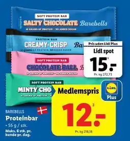 Lidl Proteinbar, DKK 15, App-pris tilbud