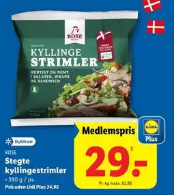 Lidl Stegte kyllingestrimler, DKK 34.95, App-pris tilbud