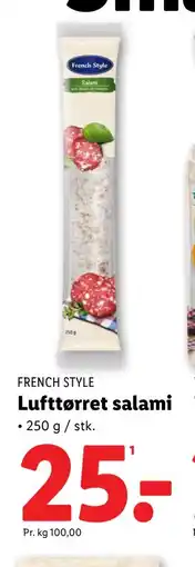 Lidl Lufttørret salami, DKK 25 tilbud