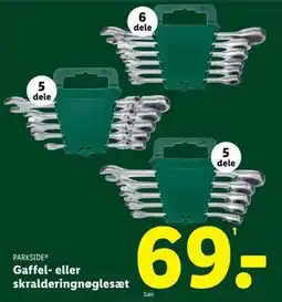 Lidl Gaffel- eller skralderingnøglesæt, DKK 69 tilbud