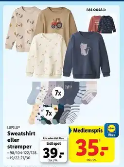 Lidl Sweatshirt eller strømper, DKK 39, App-pris tilbud