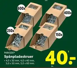 Lidl Spånpladeskruer, DKK 40 tilbud