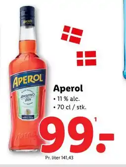 Lidl Aperol, DKK 99 tilbud