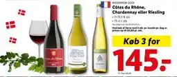Lidl Côtes du Rhône, Chardonnay eller Riesling, DKK 145 tilbud