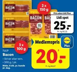 Lidl Bacon, DKK 25, App-pris tilbud