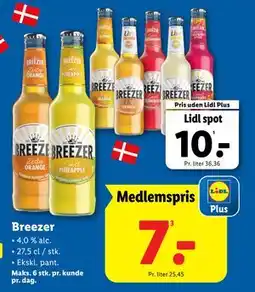 Lidl Breezer, DKK 10, App-pris tilbud