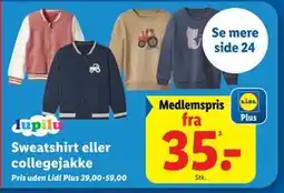 Lidl Sweatshirt eller collegejakke, App-pris tilbud