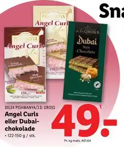 Lidl Angel Curls eller Dubaichokolade, DKK 49 tilbud