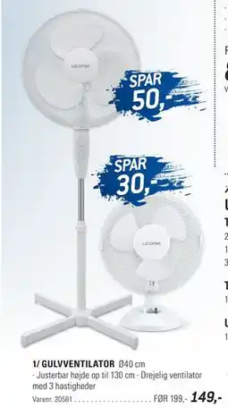 Thansen GULVVENTILATOR, DKK 149 tilbud