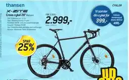 Thansen Cross cykel 28, DKK 2999 tilbud