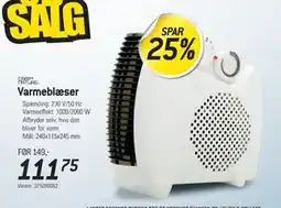 Thansen Varmeblæser, DKK 111.75 tilbud