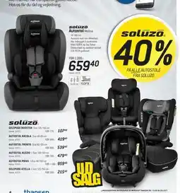 Thansen 40% PÅ ALLE AUTOSTOLE FRA SOLUZO tilbud