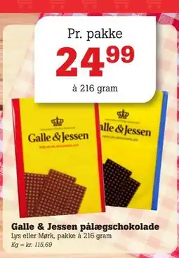 Poetzsch Padborg Galle & Jessen pålægschokolade, DKK 24.99 tilbud