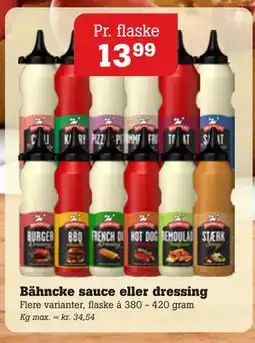 Poetzsch Padborg Bähncke sauce eller dressing, DKK 13.99 tilbud