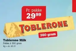 Poetzsch Padborg Toblerone Milk, DKK 29.99 tilbud