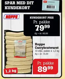 Poetzsch Padborg Hoppe Currybratwurst, DKK 89.99, Medlemspris tilbud