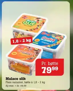 Poetzsch Padborg Malaco slik, DKK 79.99 tilbud
