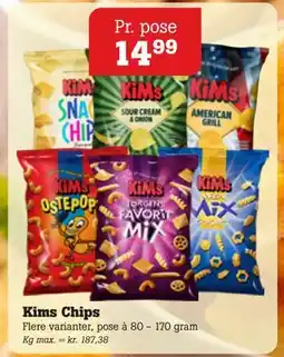 Poetzsch Padborg Kims Chips, DKK 14.99 tilbud