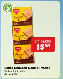 Poetzsch Padborg Schär Glutenfri Noccioli vafler, DKK 15.99 tilbud