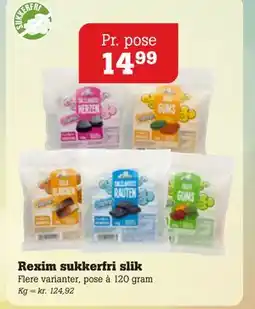 Poetzsch Padborg Rexim sukkerfri slik, DKK 14.99 tilbud