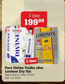 Poetzsch Padborg Pure Divine Vodka eller Lordson Dry Gin, DKK 199.99 tilbud