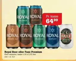Poetzsch Padborg Royal Beer eller Faxe Premium, DKK 64.99 tilbud