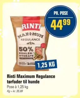 Otto Duborg Rinti Maximum Regulance tørfoder til hunde, DKK 44.99 tilbud