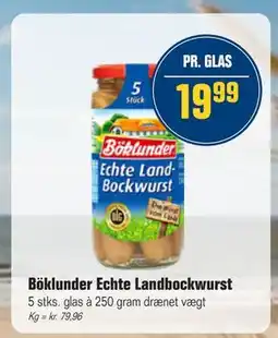Otto Duborg Böklunder Echte Landbockwurst, DKK 19.99 tilbud