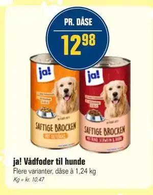 Otto Duborg ja! Vådfoder til hunde, DKK 12.98 tilbud