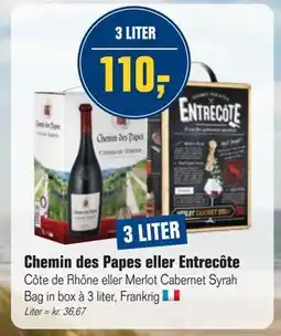 Otto Duborg Chemin des Papes eller Entrecôte, DKK 110 tilbud