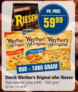Otto Duborg Storck Werther’s Original eller Riesen, DKK 59.99 tilbud