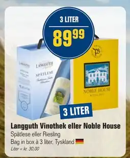Otto Duborg Langguth Vinothek eller Noble House, DKK 89.99 tilbud