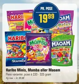 Otto Duborg Haribo Minis, Mamba eller Maoam, DKK 19.99 tilbud