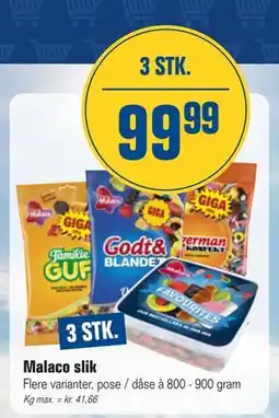 Otto Duborg Malaco slik, DKK 99.99 tilbud