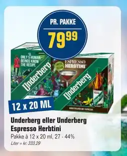 Otto Duborg Underberg eller Underberg Espresso Herbtini, DKK 79.99 tilbud