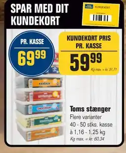 Otto Duborg Toms stænger, DKK 69.99, Medlemspris tilbud