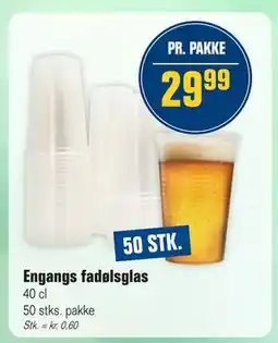 Otto Duborg Engangs fadølsglas, DKK 29.99 tilbud