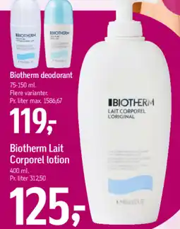 Føtex BIOTHERM Lait corporel lotion tilbud