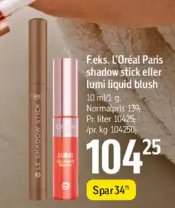 Føtex F.eks. l'oréal paris shadow stick eller lumi liquid blush tilbud
