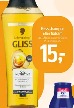 Føtex GLISS Shampoo eller balsam tilbud