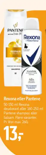 Føtex Rexona eller pantene tilbud