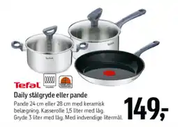 Føtex TEFAL Daily stålgryde eller pande tilbud