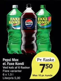 Fakta Tyskland Pepsi max el. faxe kondi tilbud