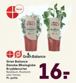 SPAR Grøn Balance Danske Økologiske Krydderurter, DKK 16 tilbud