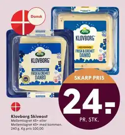 SPAR Klovborg Skiveost, DKK 24 tilbud