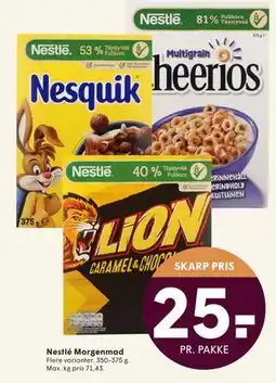 SPAR Nestlé Morgenmad, DKK 25 tilbud