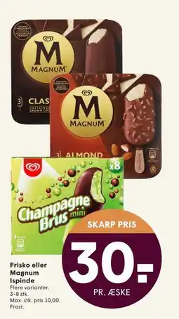 SPAR Frisko eller Magnum Ispinde, DKK 30 tilbud
