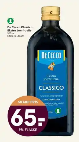 SPAR De Cecco Classico Ekstra Jomfruolie, DKK 65 tilbud