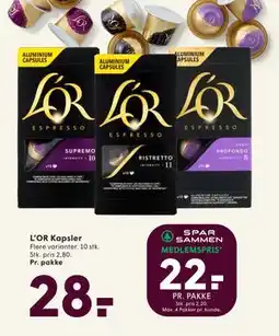 SPAR L’OR Kapsler, DKK 28, App-pris tilbud